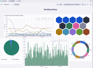 Dynatrace Dashboard made with 5 random graphs.